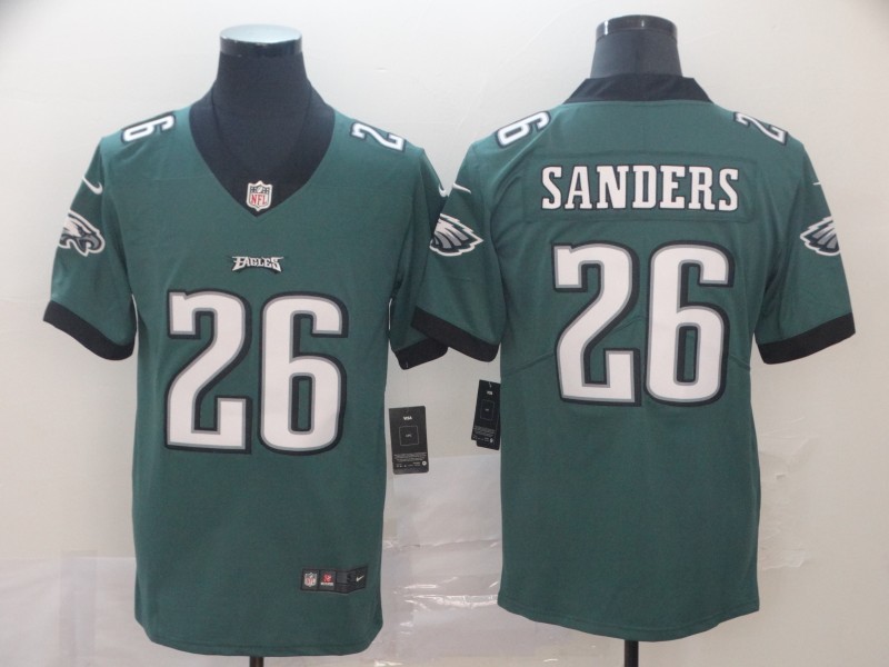 Men's Philadelphia Eagles Miles Sanders #26 Midnight Green Jersey